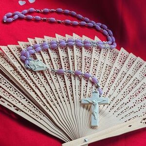 Purple Beaded Rosary